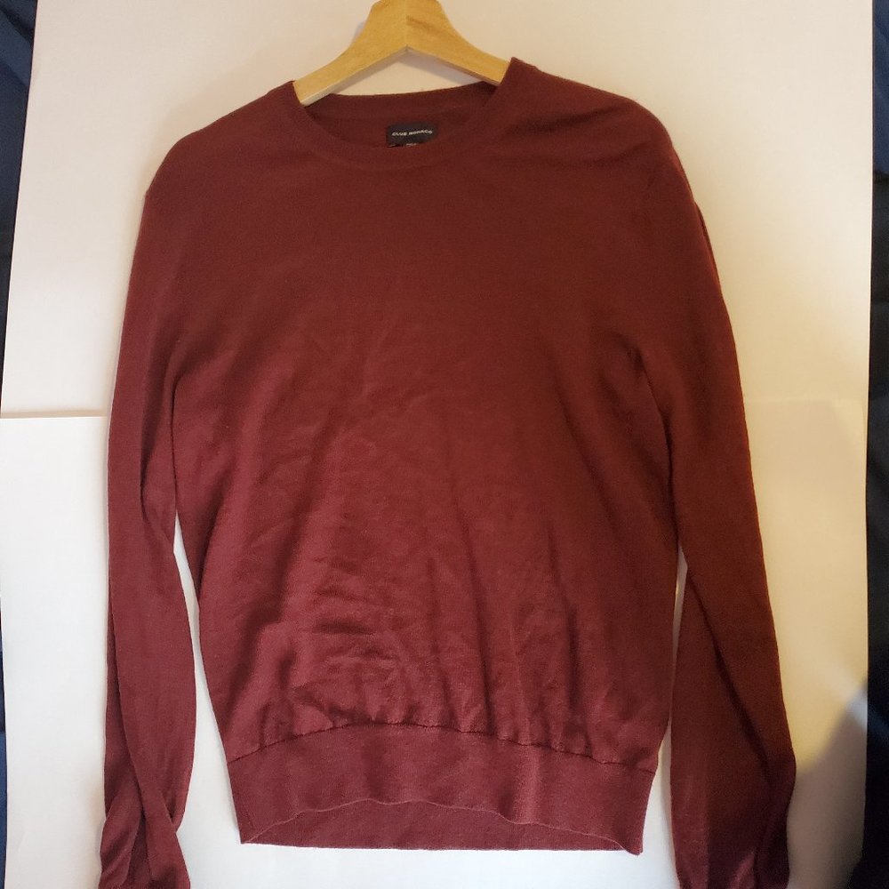 mens club monaco maroon sweater